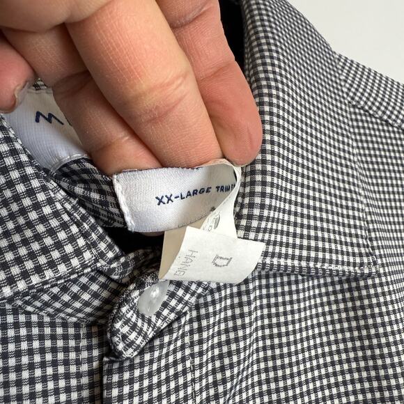 Mizzen+Main Spinnaker Collection Trim Fit Black White MicroCheck Shirt - 2XL XXL - Picture 6 of 10